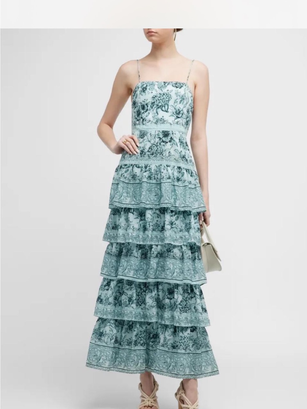 ALICE + OLIVIA Valencia Tiered Floral Maxi Dress 🌸